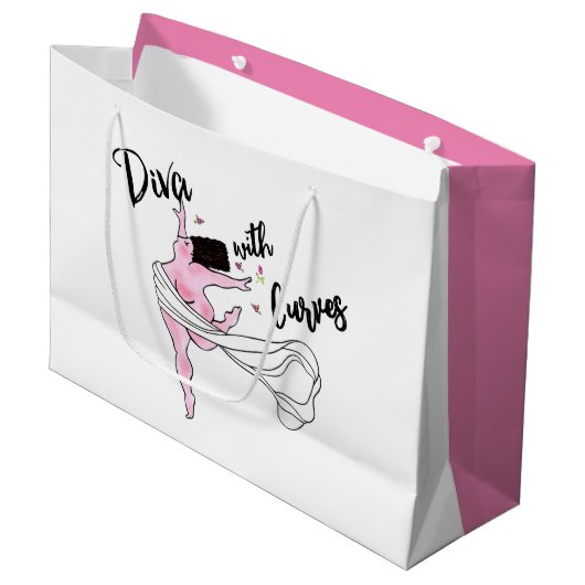 "Diva with Curves" Cadeautas (Voorkant Gekanteld)
