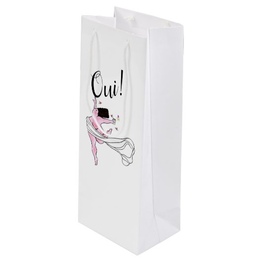 "Diva with Curves" wijnzak Wijn Cadeautas (Voorkant Gekanteld)