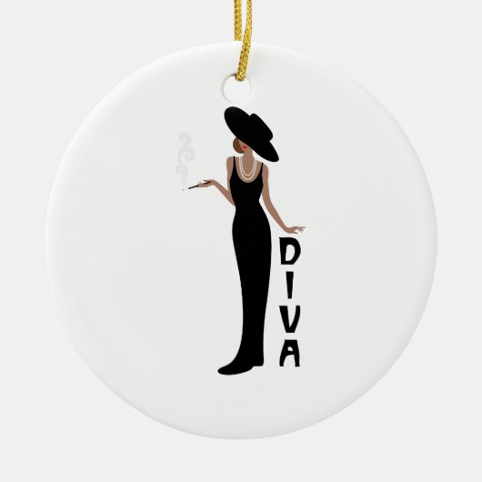 Diva Woman Keramisch Ornament (Voorkant)