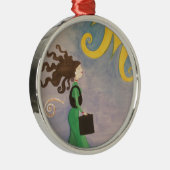 Diva Working Woman Metalen Ornament (Rechts)