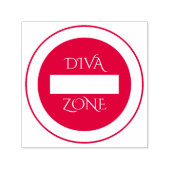 "Diva Zone" Rubberen stempel (Design)