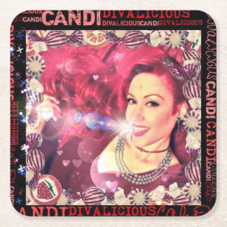 Divalicious Candi-Onderzetters Vierkante Kartonnen Onderzetter