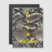 DIVAmalistisch bruine snakeskin-afdrukmagnetische (Voorkant / Achterkant)