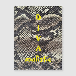 DIVAmalistisch bruine snakeskin-afdrukmagnetische 