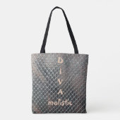 DIVAmalistisch Multicolor Snakeskin-Canvas tas (Achterkant)