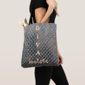 DIVAmalistisch Multicolor Snakeskin-Canvas tas (Dichtbij)