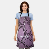 DIVAmalistisch Paars snakeskin-afdrukscherm Schort (Gedragen)