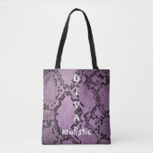DIVAmalistisch Paarse snakeskin afdrukCanvas tas (Voorkant)