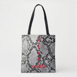 DIVAmalistische snakeskin-afdrukCanvas tas
