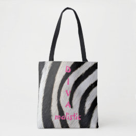 DIVAmalistische Zebra Print Canvas tas