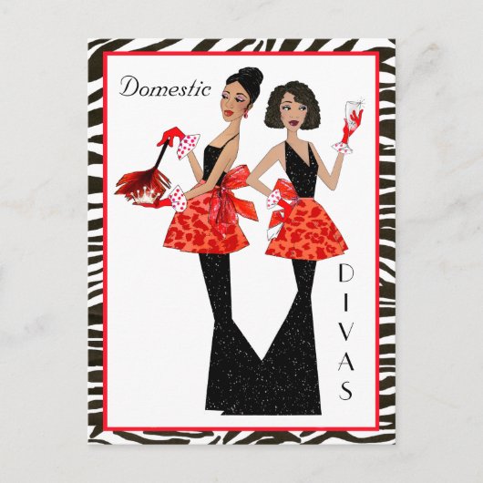 "Divas domestiques" Cartes postales Afro-Américain (Devant)