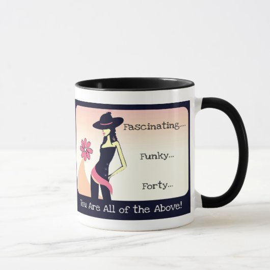 Diva's goedkope Funky 40th Birthday Gift - Mok (Rechts)