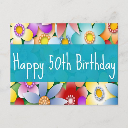 Diva's Happy 50th Birthday Briefkaart (Voorkant)