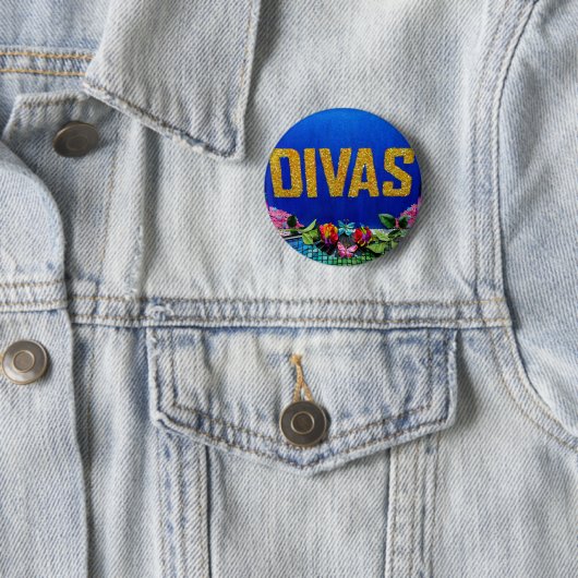 Divas LGBTQ+ Pin Button (In situ)