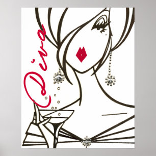 Divas Regel! Afdrukken Poster