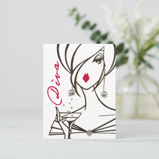 Divas Rule ! carte postale - Customisé (Debout devant)