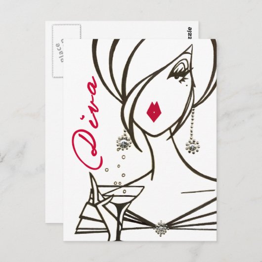 Divas Rule ! carte postale - Customisé (Devant / Derrière)