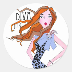 "DIVAtude" Ronde Sticker