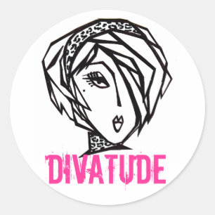 DIVATUDE-stickers Ronde Sticker
