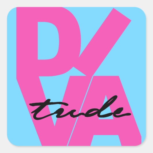 "DIVAtude" Vierkante Sticker (Voorkant)