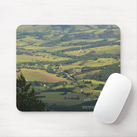 Divcibare groene velden mousepad muismat (Met muis)