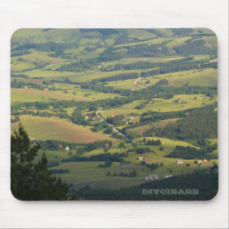 Divcibare groene velden mousepad muismat