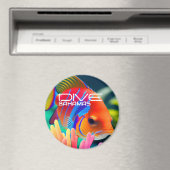 Dive Bahamas - rond Magnet (In Situ (Lave-vaisselle))