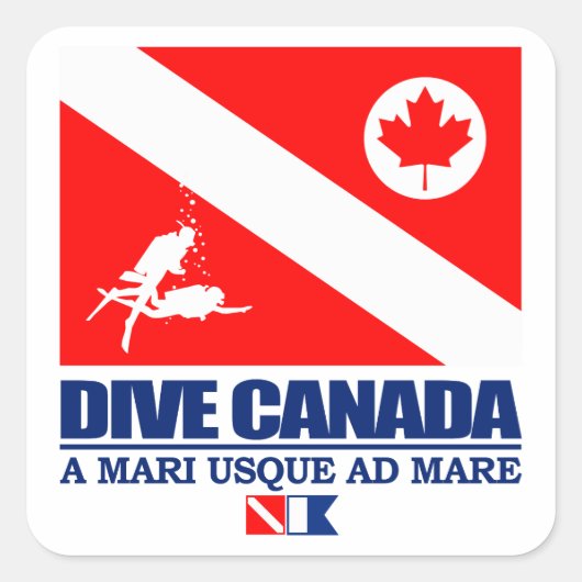 Dive Canada Vierkante Sticker (Voorkant)