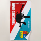 Dive Cozumel DF2 Strandlaken (Voorkant)