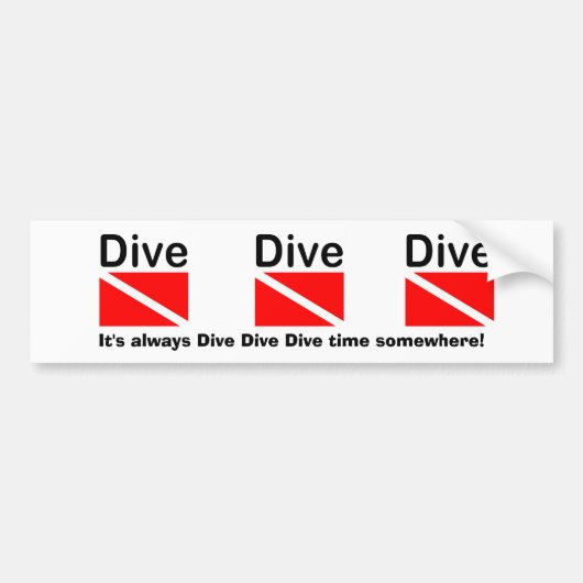 DIVE DIVE - BUMPERSTICKER (Voorkant)