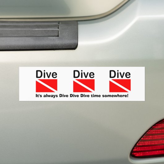 DIVE DIVE DIVE DIVE - Bumper Sticker (En voiture)