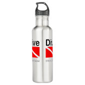 DIVE DIVE DIVE VUURstalen waterfles Waterfles (Achterkant)