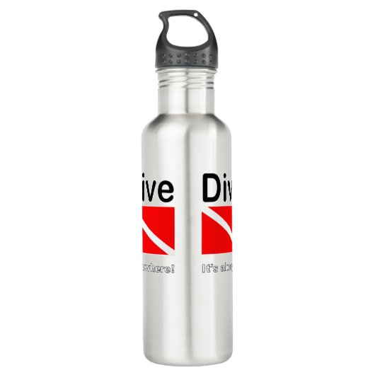 DIVE DIVE DIVE VUURstalen waterfles Waterfles (Achterkant)