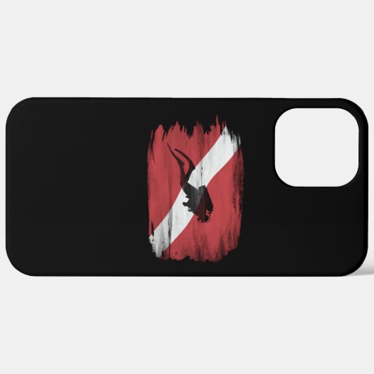 Dive Flag brush stroke Case-Mate iPhone Case (Achterkant / Rechts)