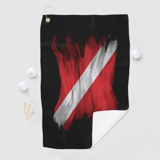 Dive Flag brush stroke Golfhanddoek (Insitu)
