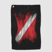 Dive Flag brush stroke Golfhanddoek (Voorkant)