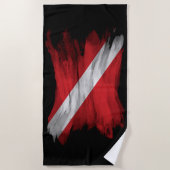 Dive Flag brush stroke Strandlaken (Voorkant)
