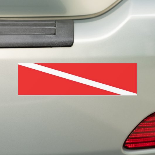 Dive Flag Bumpersticker (Op auto)