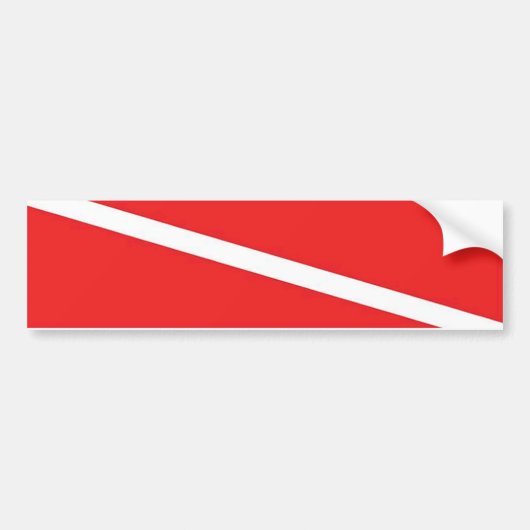 Dive Flag Bumpersticker (Voorkant)