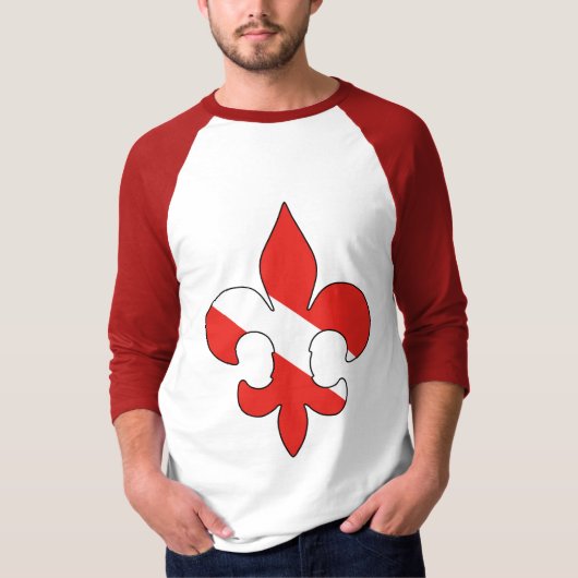 Dive Flag Fleur de lis Shirt (Voorkant)