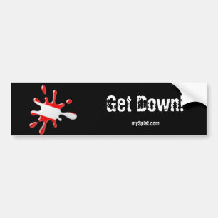 Dive flag - Ga naar beneden!  -mySplat.com Bumpersticker