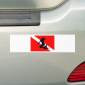 Dive Flag Mermaid Bumpersticker (Op auto)