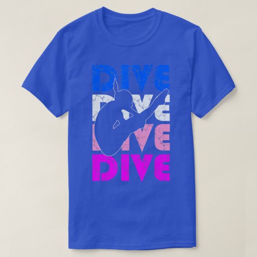 Dive Funny Springboard Diving Gift for High Diver T-shirt (Design voorkant)