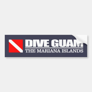Dive Guam (sq) Bumpersticker