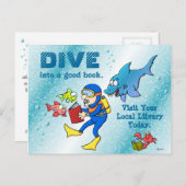 Dive in a Good Book Briefkaart (Voorkant / Achterkant)