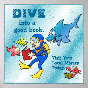 Dive in a Good Book Poster