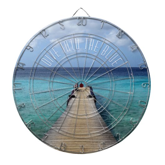 Dive in Blue Dartbord (Voorkant)