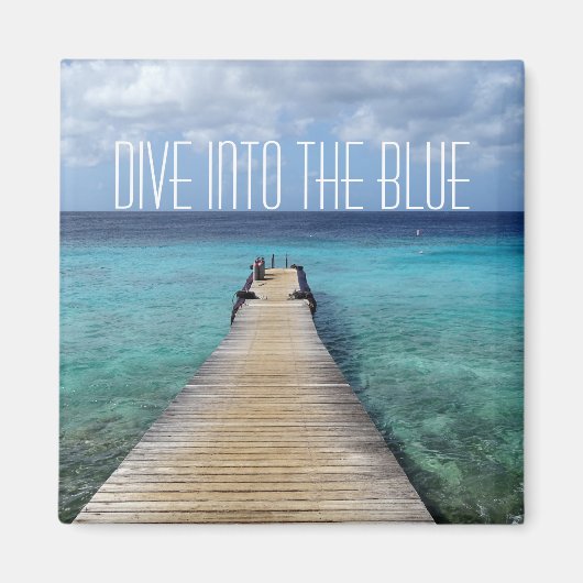 Dive in Blue Magneet (Voorkant)