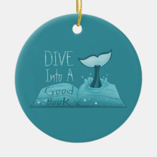 Dive in een Good Book Keramisch Ornament