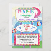 Dive in Movie Birthday Party Invitation Kaart (Voorkant)